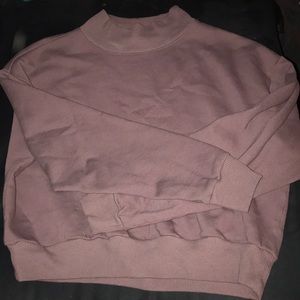 Cropped turtle neck sweatshirt